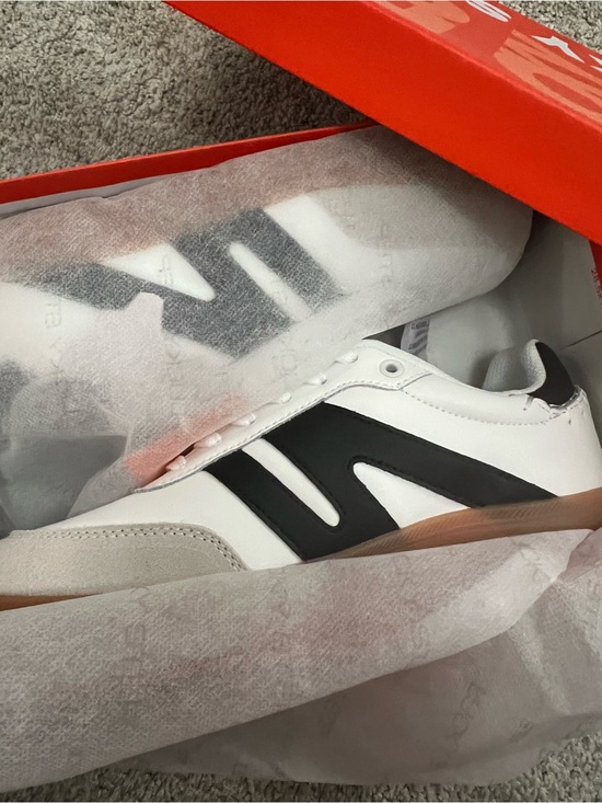 Lucky Step Shoes - Lucky Step Retro White Sneakers with Black Side Accents Sports, Athleisure 8